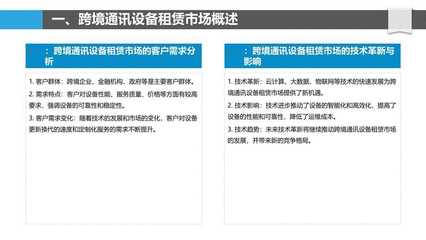 跨境通讯设备租赁业务 全球化连接的新兴蓝海